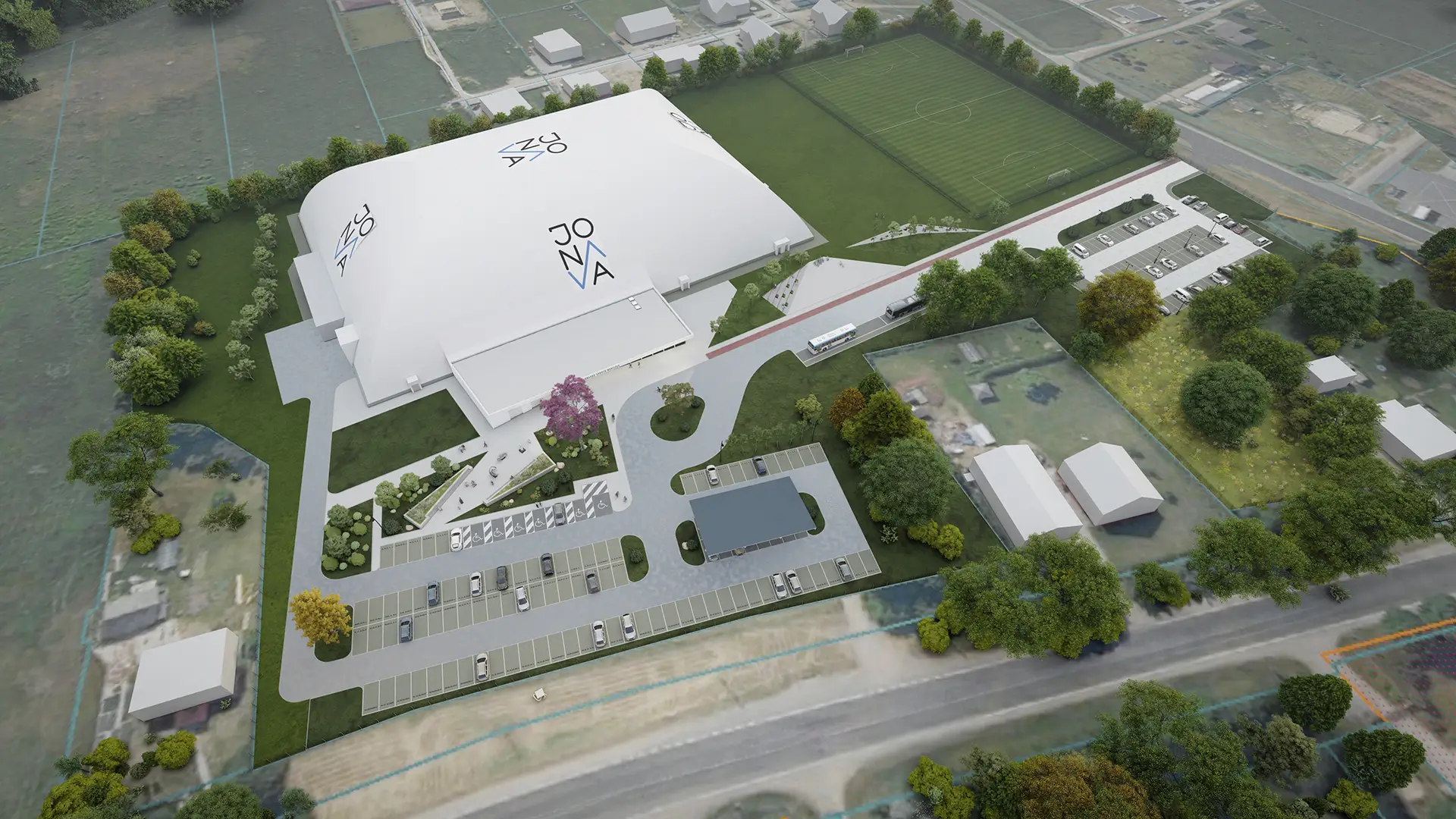 Jonavos sporto kompleksas – projekto vaizdas
